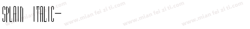Splain Italic字体转换